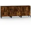 vidaXL Buffets 3 pcs chêne fumé 60x35x70 cm bois d'ingénierie