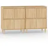 vidaXL Buffets 2 pcs chêne sonoma 60x35x70 cm bois d'ingénierie