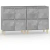 vidaXL Buffets 2 pcs gris béton 60x35x70 cm bois d'ingénierie
