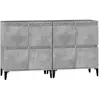 vidaXL Buffets 2 pcs gris béton 60x35x70 cm bois d'ingénierie