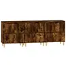 vidaXL Buffets 3 pcs chêne fumé 60x35x70 cm bois d'ingénierie