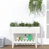 vidaXL Lit surélevé de jardin blanc 101x30x69 cm bois de pin massif
