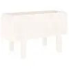 vidaXL Jardinière blanc 62x30x38 cm bois massif de pin