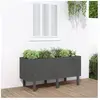 vidaXL Lit surélevé de jardin gris 121x50x57 cm bois de pin massif