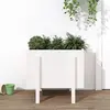 vidaXL Jardinière blanc 62x50x57 cm bois massif de pin