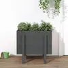 vidaXL Jardinière gris 62x50x57 cm bois massif de pin