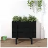 vidaXL Jardinière noir 62x50x57 cm bois massif de pin