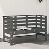 vidaXL Banc de jardin gris 111,5x53x71 cm bois massif de pin
