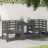 vidaXL Chaises de jardin lot de 2 gris 61,5x53x71cm bois de pin massif