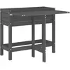 vidaXL Jardinière de jardin avec dessus pliable gris bois pin massif