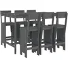 vidaXL Ensemble de bar de jardin 7 pcs gris bois de pin massif