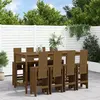 vidaXL Ensemble de bar de jardin 9 pcs marron miel bois de pin massif