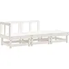 vidaXL Salon de jardin 3 pcs blanc bois massif de pin