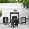 vidaXL Ensemble de bar de jardin 5 pcs gris bois de pin massif