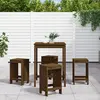 vidaXL Ensemble de bar de jardin 5 pcs marron miel bois de pin massif