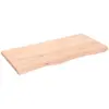 vidaXL Étagère murale 100x50x(2-4) cm bois de chêne massif non traité