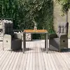 vidaXL Ensemble à manger de jardin 3 pcs avec coussins Gris