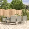 vidaXL Ensemble à manger de jardin 9 pcs coussins gris résine tressée
