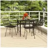 vidaXL Ensemble à manger de jardin 5 pcs Noir Résine tressée