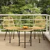 vidaXL Ensemble à manger de jardin 3 pcs Résine tressée