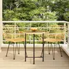 vidaXL Ensemble à manger de jardin 3 pcs Résine tressée