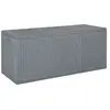 vidaXL Boîte de rangement de jardin gris PP rotin 270 L