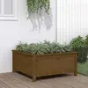 vidaXL Jardinière marron miel 82,5x82,5x39 cm bois massif de pin