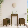vidaXL Tabourets de jardin 2 pcs marron miel 40x36x45 cm pin massif