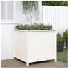 vidaXL Jardinière blanc 82,5x82,5x78 cm bois massif de pin