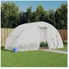 vidaXL Serre avec cadre en acier blanc 10 m² 5x2x2,3 m