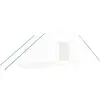 vidaXL Serre avec cadre en acier blanc 12 m² 6x2x2,85 m