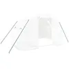 vidaXL Serre avec cadre en acier blanc 6 m² 3x2x2 m