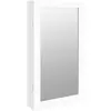 vidaXL Armoire à bijoux avec miroir et éclairage LED mural blanc