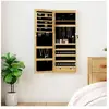 Non communiqué vidaXL Armoire à bijoux avec miroir et éclairage LED mural