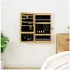 vidaXL Armoire à bijoux avec miroir et éclairage LED mural