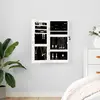 vidaXL Armoire à bijoux avec miroir murale blanc 30x8,5x67 cm