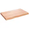 vidaXL Étagère murale marron clair bois chêne massif traité