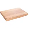 vidaXL Étagère murale marron clair bois chêne massif traité