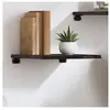 vidaXL Étagère murale marron foncé 40x40x2 cm bois chêne massif traité