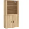 vidaXL Buffet haut Chêne sonoma Bois d'ingénierie