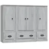 vidaXL Buffets 3 pcs sonoma gris bois d'ingénierie
