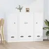 vidaXL Buffets 3 pcs blanc bois d'ingénierie
