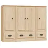 vidaXL Buffets 3 pcs chêne sonoma bois d'ingénierie