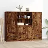 vidaXL Buffets 3 pcs chêne fumé bois d'ingénierie