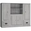 vidaXL Buffets 3 pcs sonoma gris bois d'ingénierie