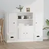 vidaXL Buffets 3 pcs blanc bois d'ingénierie
