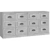 vidaXL Buffets 2 pcs gris béton bois d'ingénierie