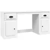 vidaXL Bureau avec armoire blanc bois d'ingénierie