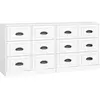 vidaXL Buffets 2 pcs blanc bois d'ingénierie