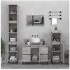 vidaXL Ensemble de meubles de salle de bain 3 pcs Sonoma gris